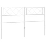 vidaXL Tête de lit métal blanc 150 cm