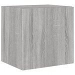 vidaXL Meubles TV muraux et lumières LED 2Pièces sonoma gris 40 5x35x40cm