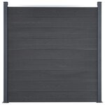 vidaXL Ensemble de panneaux de clôture gris 180x186 cm WPC