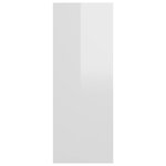 vidaXL Table console blanc brillant 105x30x80 cm bois d'ingénierie