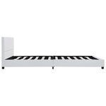 vidaXL Cadre de lit sans matelas blanc similicuir 160x200 cm