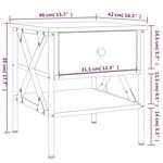 vidaXL Tables de chevet 2 Pièces noir 40x42x45 cm bois d’ingénierie