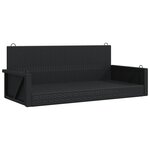 vidaXL Balancelle noir 119x56x48 cm résine tressée