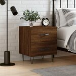 vidaXL Table de chevet chêne marron 40x35x47 5 cm bois d’ingénierie