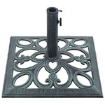 vidaXL Socle de parasol vert 12 kg 49 cm fonte