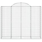 vidaXL Paniers à gabions arqués 13 Pièces 200x50x160/180 cm Fer galvanisé
