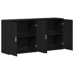 vidaXL Sideboards 2 Pièces Noir Chêne 79x38x80 cm Bois d'ingénierie