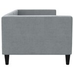 vidaXL Lit de repos sans matelas gris clair 80x200 cm tissu
