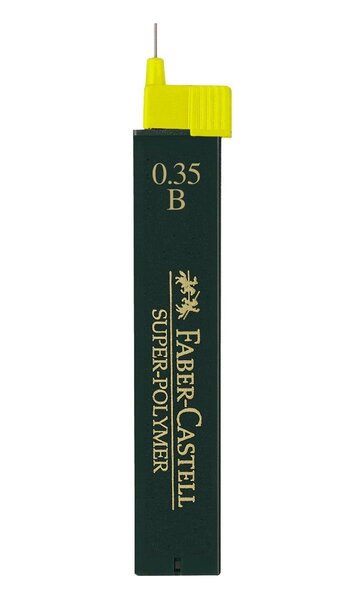 Boîte de 12 mines Super Polymère 9063 S- 0,35 mm B FABER-CASTELL