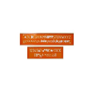 LOT DE 2 TRACES-LETTRES STANDARD 20 MM MINERVA ALTUGLAS ORANGE