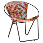 vidaXL Chaise ronde Chindi Multicolore Tissu