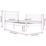 vidaXL Cadre de lit sans matelas bois de pin massif 90x200 cm