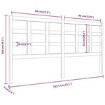 vidaXL Tête de lit 185 5x4x100 cm Bois massif de pin