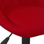 vidaXL Chaises à manger pivotantes lot de 6 rouge bordeaux velours