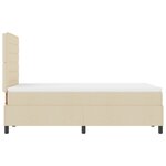 vidaXL Lit avec Sommier Crème 120x200 cm Tissu
