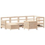 vidaXL Salon de jardin 7 Pièces bois de pin massif