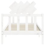 vidaXL Cadre de lit avec tête de lit blanc 90x200 cm bois massif