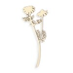 Fleurs en Bois 24 cm épaisseur 4 mm 10 pièces