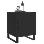 vidaXL Tables de chevet 2 Pièces noir 40x40x50 cm bois d’ingénierie