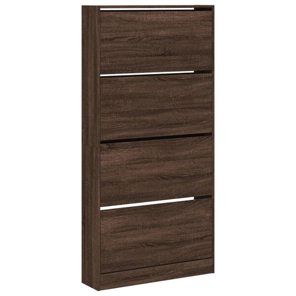 vidaXL Armoire à chaussures 4 tiroirs rabattables chêne marron