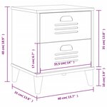 vidaXL Table de chevet VIKEN blanc bois d'ingénierie