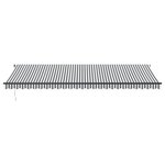 vidaXL Auvent manuel rétractable avec LED anthracite blanc 600x350 cm