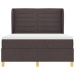 vidaXL Lit avec Matelas marron foncé 140x190 cm Tissu