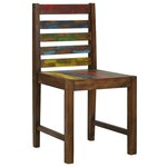 vidaXL Chaises à manger lot de 2 bois de récupération solide