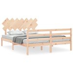 vidaXL Cadre de lit sans matelas 140x200 cm bois massif