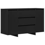 vidaXL Buffet Noir 120x41x75 cm en bois d'ingénierie