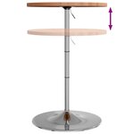vidaXL Table de bar Ø60x90 5 cm bois massif de hêtre