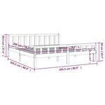 vidaXL Cadre de lit sans matelas noir bois massif 200x200 cm