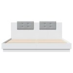vidaXL Cadre de lit sans matelas blanc 200x200 cm