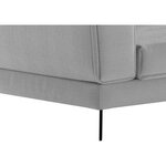 Canapé d'angle droit convertible IMPERIA 5 places - gris clair - 2 coffres de rangement - 304 x 212 x 86 cm