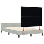 vidaXL Cadre de lit Gris clair 120x190 cm Velours