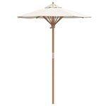 vidaXL Parasol de jardin Crème 150x210 cm Bambou