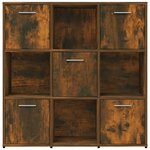 vidaXL Bibliothèque Chêne fumé 90x30x90 cm Bois d'ingénierie
