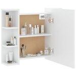 vidaXL Armoire à miroir avec LED Blanc 70x16 5x60 cm