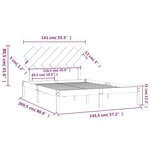 vidaXL Cadre de lit sans matelas 140x200 cm bois massif