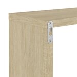 vidaXL Étagères cube murales 4 Pièces Chêne sonoma 26x15x26 cm
