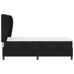 Lit à ressort vidaXL avec matelas Noir 80x200 cm Velours