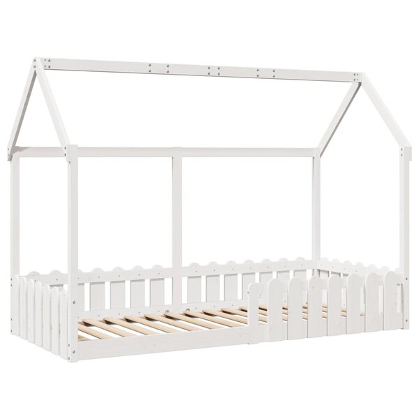 vidaXL Cadre de lit d'enfants forme de maison 90x190cm bois massif pin