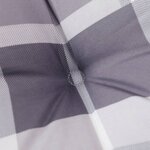 vidaXL Coussin de banc de jardin motif à carreaux gris 100x50x3 cm