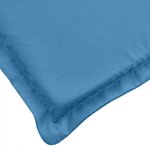 vidaXL Coussins de chaise à dossier bas lot de 2 bleu mélangé tissu