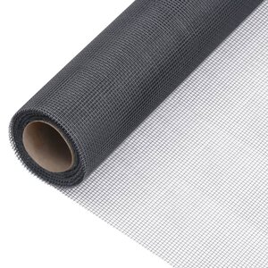 vidaXL Écran en treillis Fibre de verre 80x1000 cm Gris