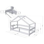 Lit cabane enfant LUCKY 70 x 160 verni