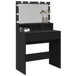 vidaXL Coiffeuse avec LED noir 80x41x134 5 cm