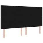 Tête de lit vidaXL capitonnée noire 180 cm en tissu
