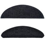 vidaXL Tapis d'escalier 10 Pièces 56x17x3 cm Noir