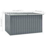 vidaXL Boîte de rangement de jardin Gris 171x99x93 cm